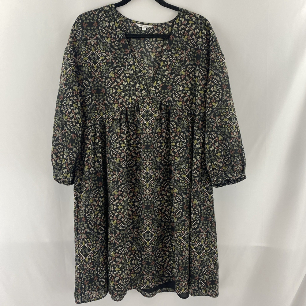 Reitmans Black Floral Midi Dress